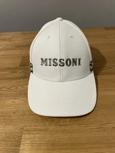 Missoni Zickzack Seitenmuster Kappe weiß brandneu mit Etikett UVP £ 180 Unisex - Bild 1 von 4