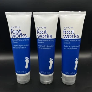Lote de 3 cremas hidratantes profundas Avon Foot Work 2,5 fl oz - Imagen 1 de 3