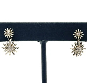 David Yurman 'Starburst' Diamond Sterling Silver Double Drop Earrings R $1025 - Picture 1 of 3