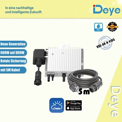 Micro Inversor Deye 800-2000W 4ª Generación Ralais con/sin cable 0% IVA