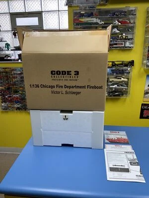 CODE 3 COLLECTIBLES CHICAGO FIRE DEPT. FIREBOAT VICTOR L. SCHLAEGER ENGINE 58 - Image 1 of 4