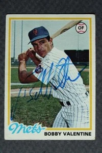 New York Mets Star Bobby Valentine signed autographed 1978 Topps baseball card - Picture 1 of 1