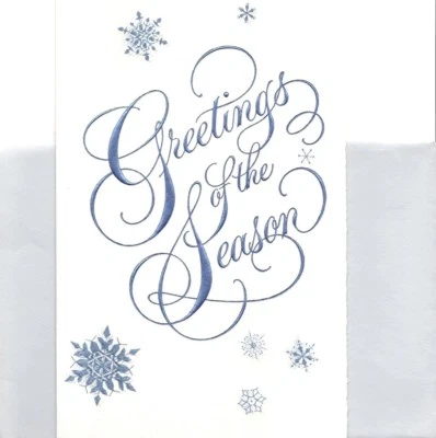 Tarjeta de vacaciones de saludos de la temporada azul claro de American Greetings  Foto 1 de 3