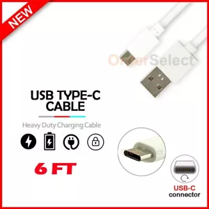 6FT USB Type-C FAST Charger Cable Cord for Samsung Galaxy A32 / A52 / A52s / A73 - Picture 1 of 6