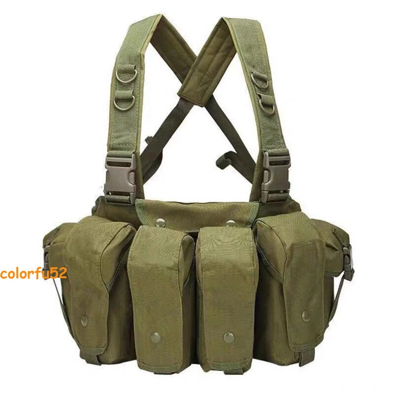 IN US! Tactical Vest Russian Special Forces AK Chest Armor Hanging Rig Belly Bag