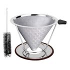 Manual Brewing Filter Reusable Filter Pour over Filter with Base Coffee Tool