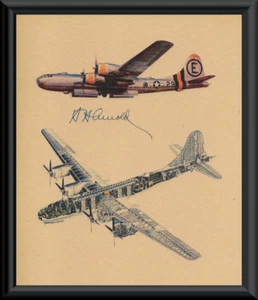 Gen. Hap Arnold Autógrafo Reimpreso Diagrama de B29 En Papel de 70 Años P089 - Imagen 1 de 1