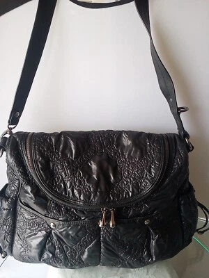 Henri Bendel Black Quilted Nylon/Leather  Diaper Bag - Image 1 of 4