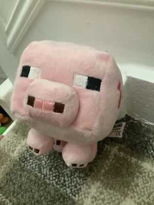 Minecraft Pig Plush Doll Toy Monjang Jinx Spinmaster Small Rare Plush - Image 1 of 2