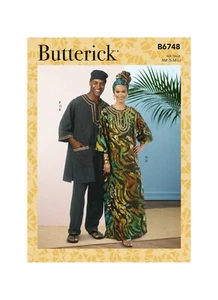 Butterick Unisex SEWING PATTERN B6748 Tunic,Caftan,Hat & Headwrap S-L Or XL-XXXL - Picture 1 of 3