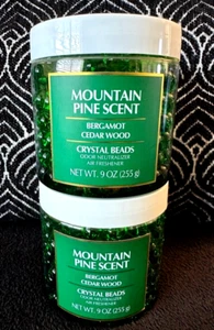 2pk MOUNTAIN PINE CRYSTAL BEADS BERGAMOT CEDARWOOD AIR FRESHENER ELIMINATE ODORS - Picture 1 of 8