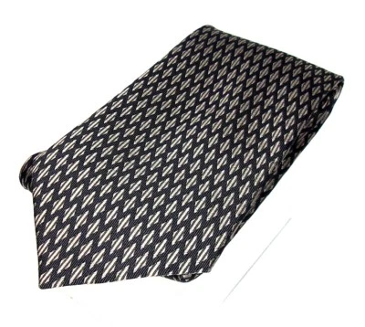 Corbata Dockers DuPont Teflón Geométrica Diamante Gris Plata 100% Seda Foto 1 de 4