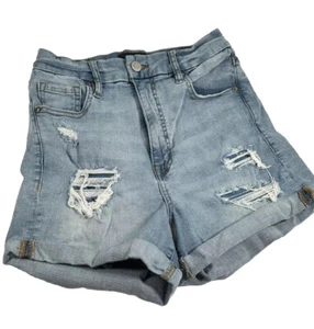 AEROPOSTALE High Rise 3” Inseam Curvy Stretch Jean Shorts Women’s Sz 8 - Picture 1 of 4