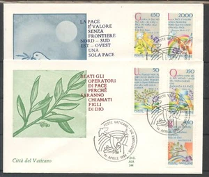 Busta 1986 - VATICANO - ANNO DELLA PACE -  2 BUSTE FDC ALA - LOTTO/31755 - Imagen 1 de 1