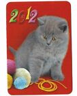 1 Pocket Wallet Calendar 🐱🐈 CAT KITTEN Ukraine 2012 #02 cats kittens pussy tom