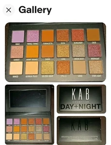 KAB Cosmetics DAY + NIGHT Lidschattenpalette 18 Farbtöne mit Spiegel NEU - Bild 1 von 1