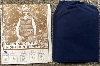 Frostline Sew Kits High Country Vest Dk Blue Pattern Fabric Vintage Rare XS/S - Image 1 of 4
