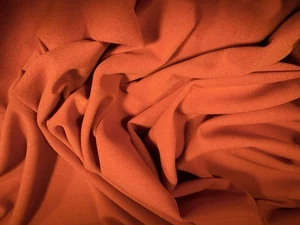 Scuba Crepe Spandex Stretch Jersey Fabric, Per Metre - Plain - Burnt Orange - Picture 1 of 3