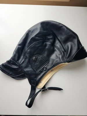 Gorra de moto Holden vintage 1988 de cuero negra hecha en Inglaterra talla XL Foto 1 de 4