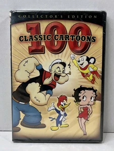 100 Classic Cartoons -- Collector's Edition (DVD, 2010, 2-Discs) - New/Sealed - Foto 1 di 6