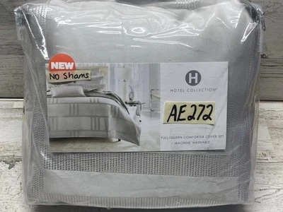 Funda nórdica plateada Hotel Collection Structure Queen Foto 1 de 3