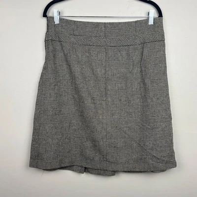 Falda United Colors of Benetton Y2K Pata de Gallo Cuadros Plisada en la Espalda Línea A Talla 44 Foto 1 de 4