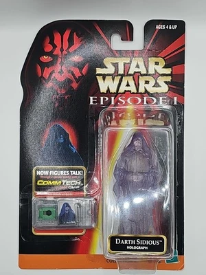 Figura de acción holográfica Star Wars Episodio I Darth Sidious CommTech 1999 Hasbro Foto 1 de 2