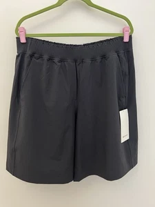 NWT Size XL Lululemon Stretch Woven Ruffle-Waist HR High-Rise Short 9" Black - Picture 1 of 5