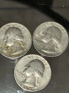 1968 quarter no mint mark Set of 3 - Picture 1 of 4