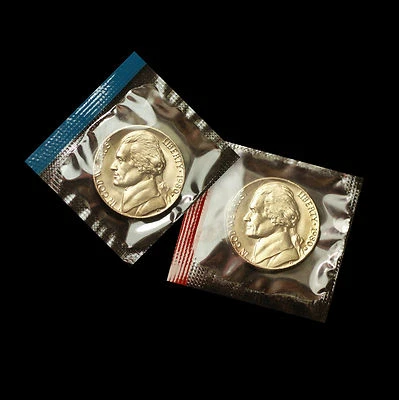 1980 P+D Jefferson Nickel Uncirculated in Mint Cello from Mint Set  - Image 1 of 2