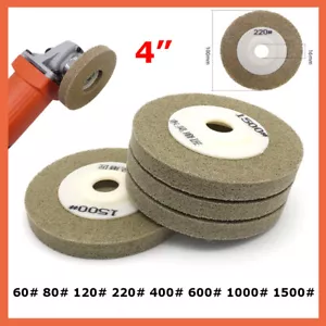 Ruota in resina nylon 4" 100 mm lucidatura abrasiva cuscinetto disco buffing smerigliatrice angolare - Foto 1 di 8