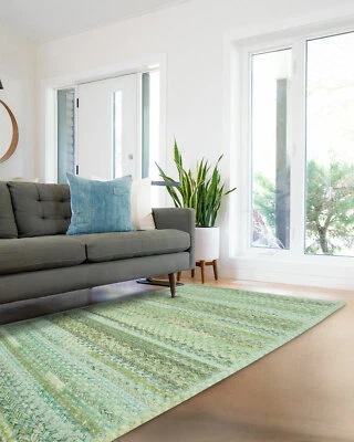 Capel Rugs Harborview Cross Sewn Wool Blend Sage Green Country Braided Rug