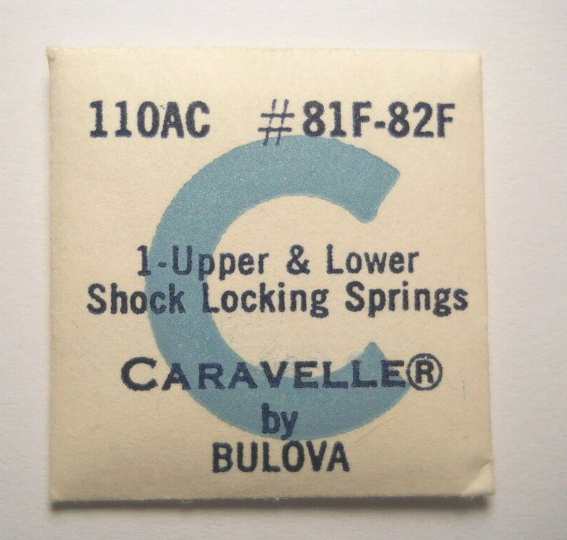 BULOVA CARAVELLE 110AC Watch Part #81F-82F - UPPER & LOWER SHOCK LOCKING SPRINGS - Image 1 of 1
