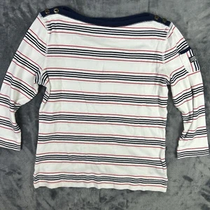 Lauren Ralph Lauren Jeans Co Damen gestreift maritim Langarm Vintage Small - Bild 1 von 11