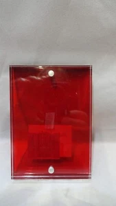 Photo Frame Magnetic Lucite Free Standing 5'' x 3 1/2'' x 3/4'' Red NEW - Picture 1 of 8