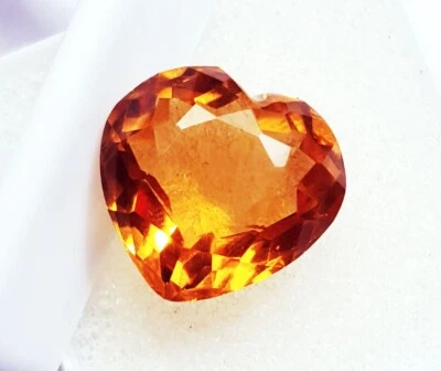 Citrine 10.00+ Ct Loose Gemstone Heart Shape With Certificate - Image 1 of 4