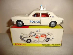 DINKY TOYS 255 FORD ZODIAC POLICE CAR - EXCELLENT in original BOX - Picture 1 of 13