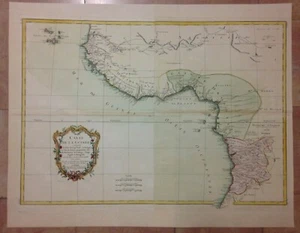 GUINEA SENEGAL CAPE VERDE 1771 BONNE LATTRE VERY LARGE ANTIQUE MAP 18TH CENTURY - Picture 1 of 8