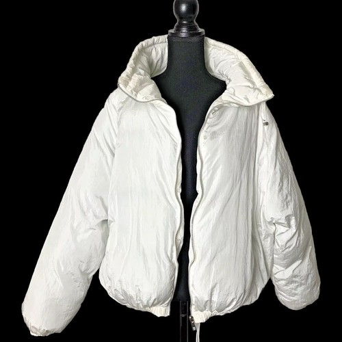 OFF WHITE Giacca imbottita oversize Pretty little thing Petite taglia 4 bianco sporco coulisse