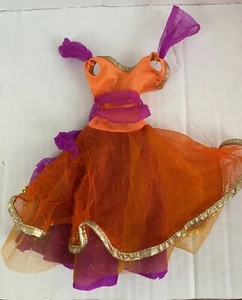 Vtg Disney Esmeralda Gypsy Dress One Bell ** Orange Pink - Picture 1 of 6