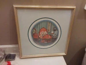 P Buckley Moss Litho Print The Night Before Christmas Matted Signed Vintage 1985 - Picture 1 of 8