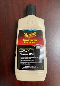 Meguiar's M26 Auto Car Truck Mirror Glaze Hi-Tech Yellow Carnauba Wax 16 oz - Picture 1 of 6