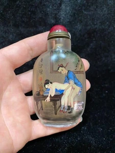 Collect China Coloured glaze inner painting Spring Love palace snuff bottle A - Picture 1 of 8