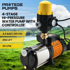 PROTEGE Multi-stage Pump High Pressure Electric Transfer Home Irrigation Farm - Picture 1 of 10