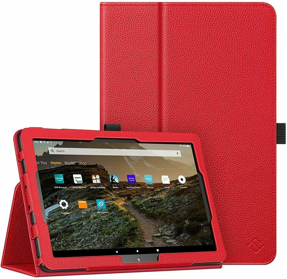 Funda para Amazon Fire HD 10 (13ª/11ª Gen, 2023/2021) Slim Fit Folio Soporte Cubierta Foto 1 de 4