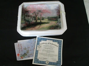 Bradford Exchange Piastra da collezione, legno di cane mattutino, COA - Foto 1 di 3