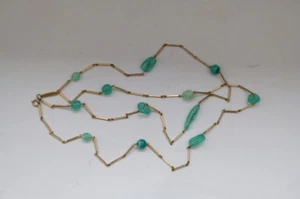 Retro green beaded necklace - Picture 1 of 1
