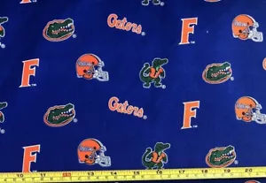 Tina Scrap 9"x21" UF UNIVERSITY OF FLORIDA FL GATORS Fabric Cotton Football - Picture 1 of 1