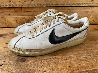 Zapatillas bajas Nike Bruins vintage años 70 cuero blanco, hechas en JAPÓN UK 7 US8 Foto 1 de 4