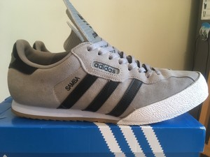 grey samba trainers